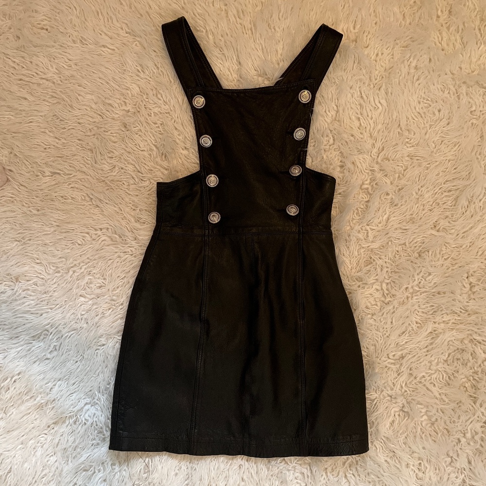 Versace mini leather dress - vintage and gorgeous!!